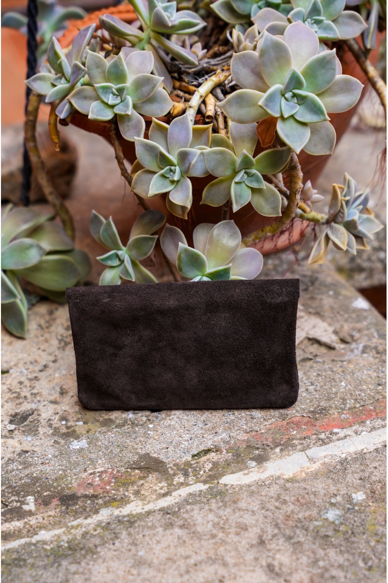 Pochette Suédine Marron CELINE 2