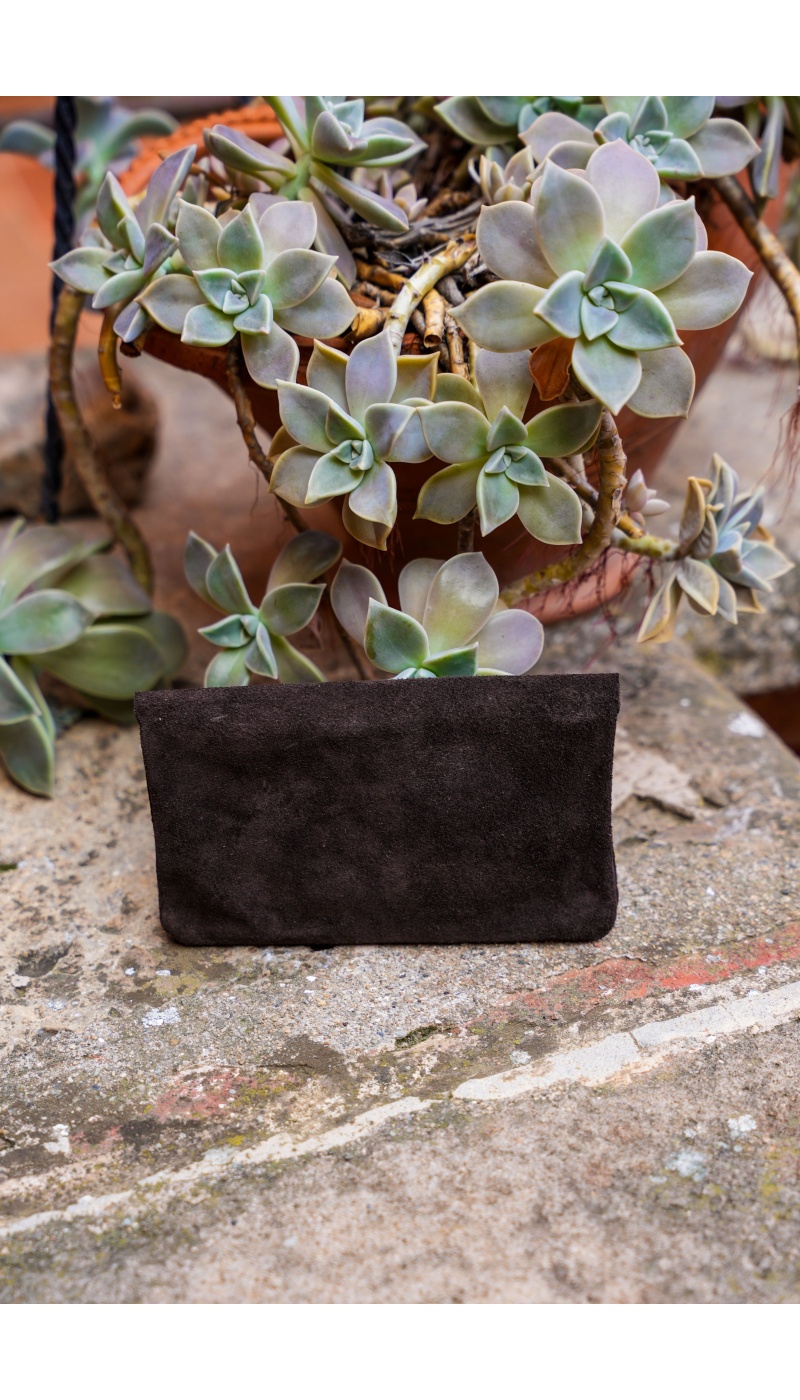 Pochette Suédine Marron CELINE