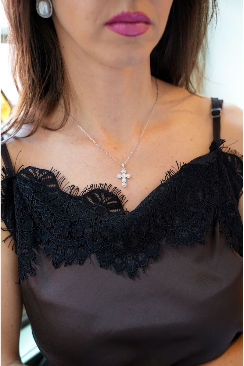 Collier Croix Argent LOUNA 2