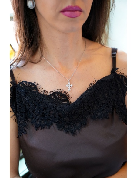 Collier Croix Argent LOUNA