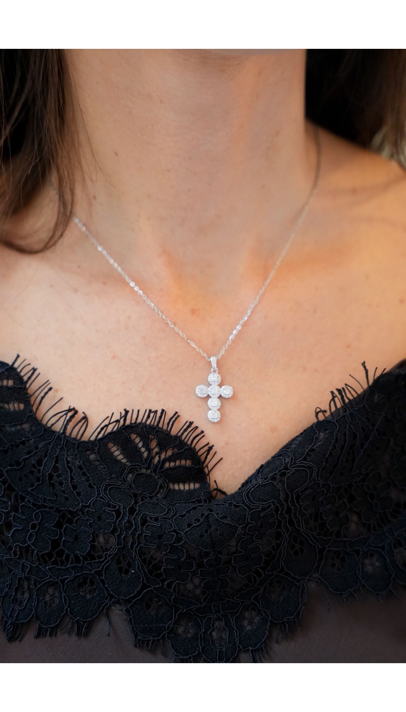 Collar de Cruz de Plata LOUNA Noho - 4 | REBAJAS
