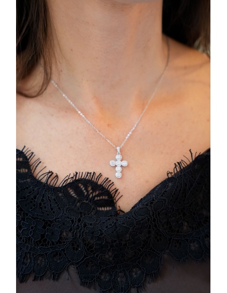 Collier Croix Argent LOUNA