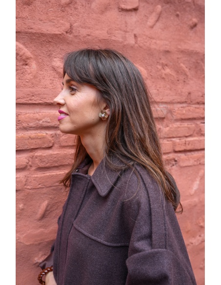 mia complementos bcn FLEURS DORE BOUCLES D'OREILLES