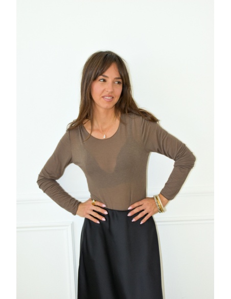 Haut Cachemire Taupe THEA