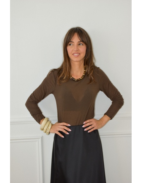 Haut Cachemire Marron THEA