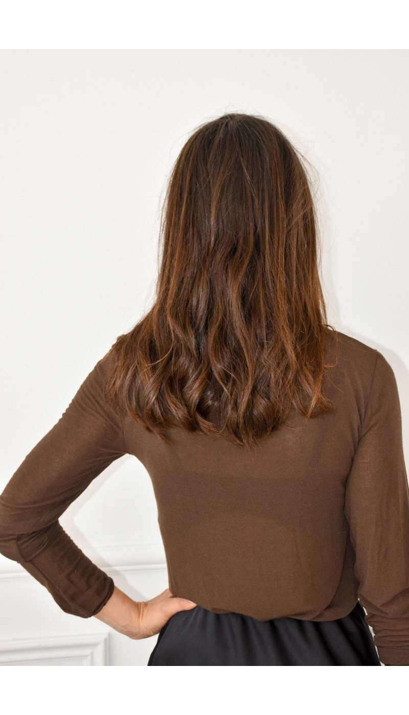 Haut Cachemire Marron THEA