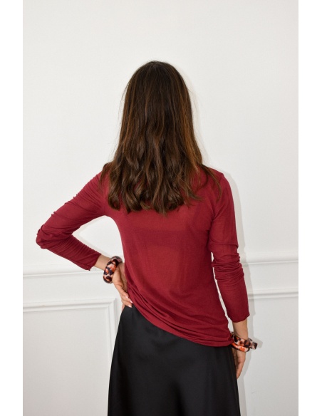 Haut Cachemire Bordeaux THEA