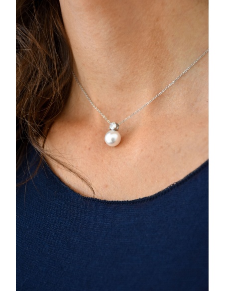 Collier Perle Argent LILY
