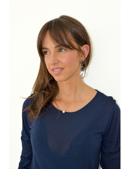 Collar de perlas de plata LILY Noho - 3 | REBAJAS