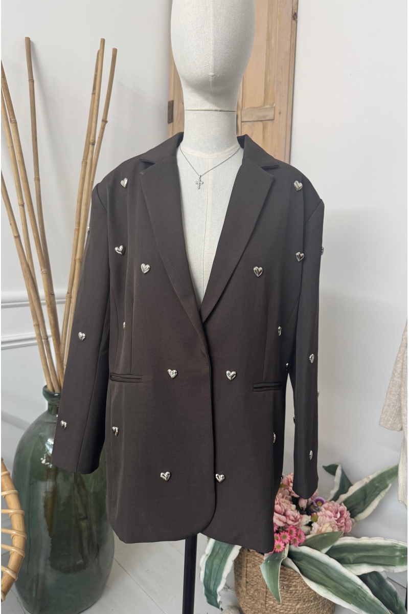Blazer Overzise Coeur Choco AMOR 2