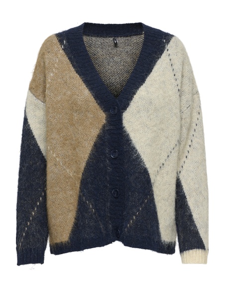 Cardigan Carreaux Marine ONLNOEME