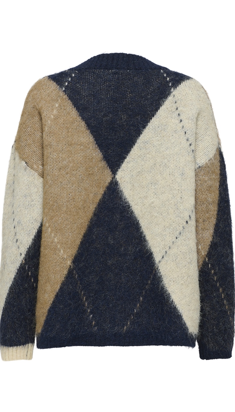 Cardigan Carreaux Marine ONLNOEME