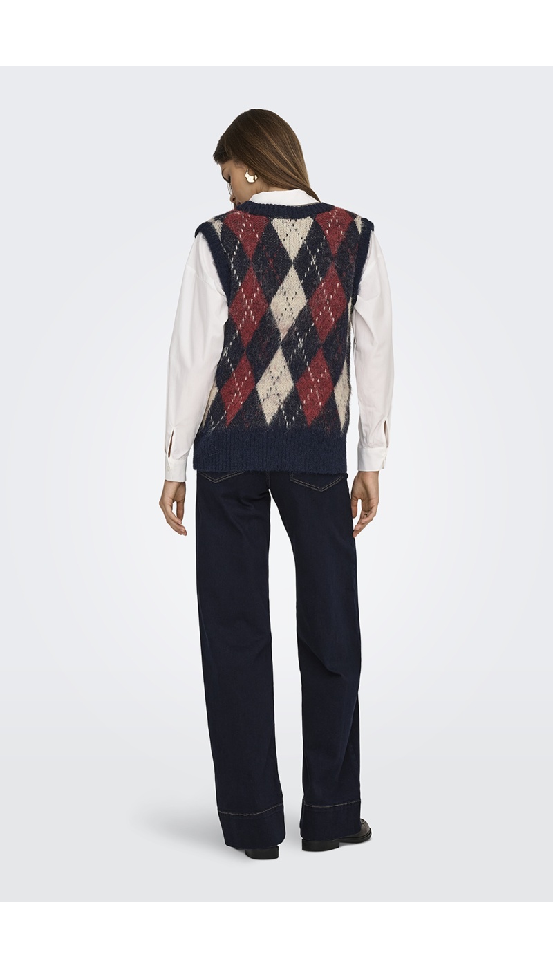 Pull Carreaux Marine ONLNOEME