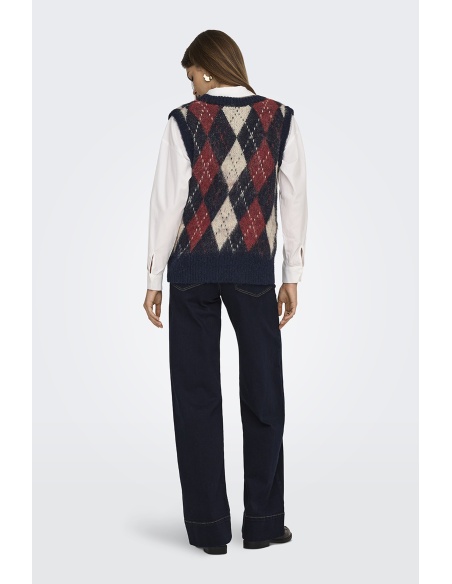 Pull Carreaux Marine ONLNOEME