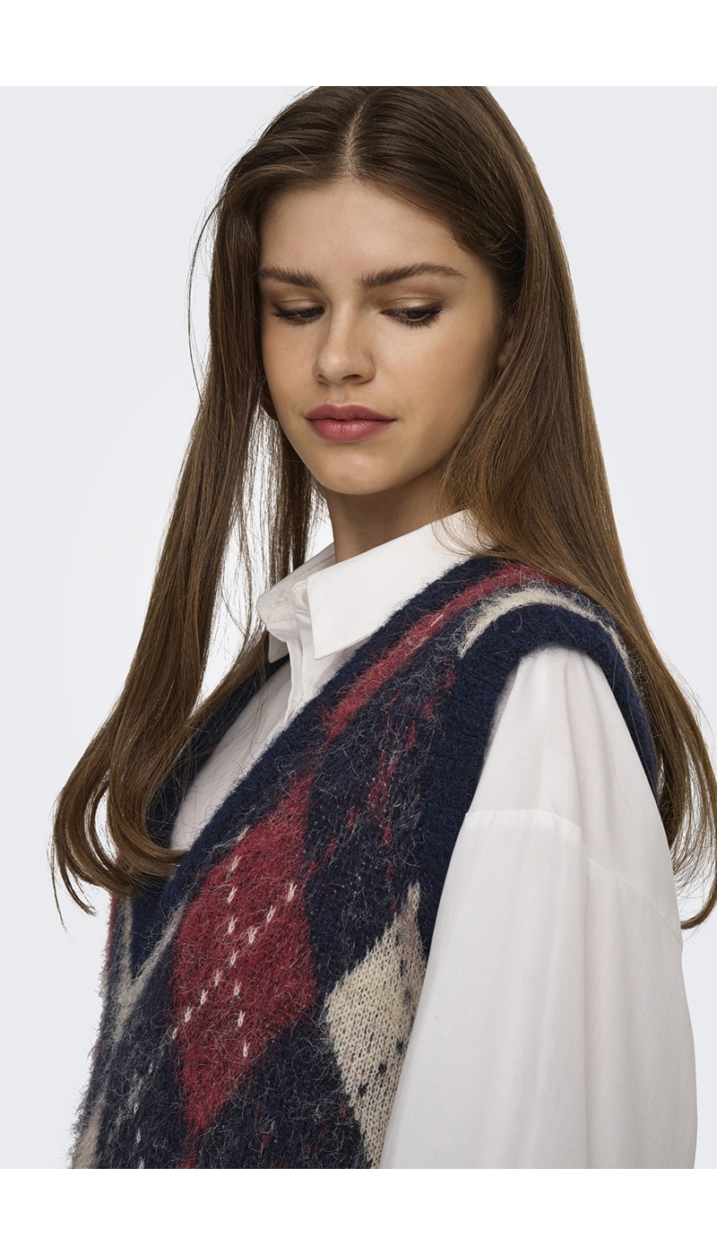 Pull Carreaux Marine ONLNOEME