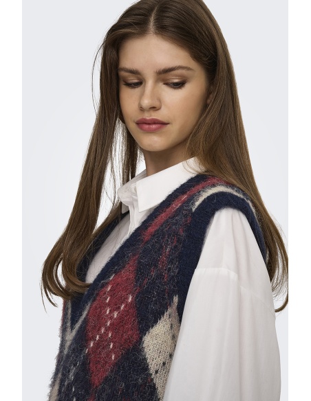 Pull Carreaux Marine ONLNOEME