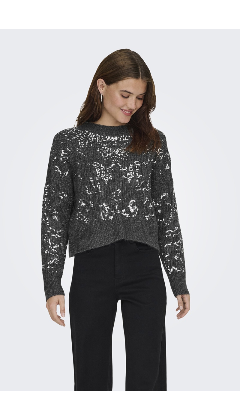 Pull Sequin Gris ONLALTA