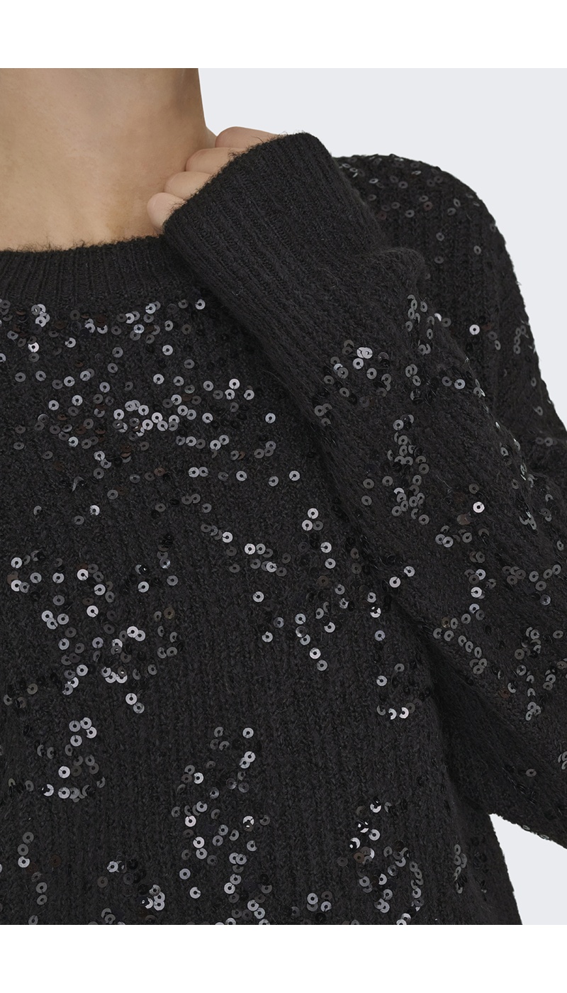 Pull Sequin Noir ONLALTA