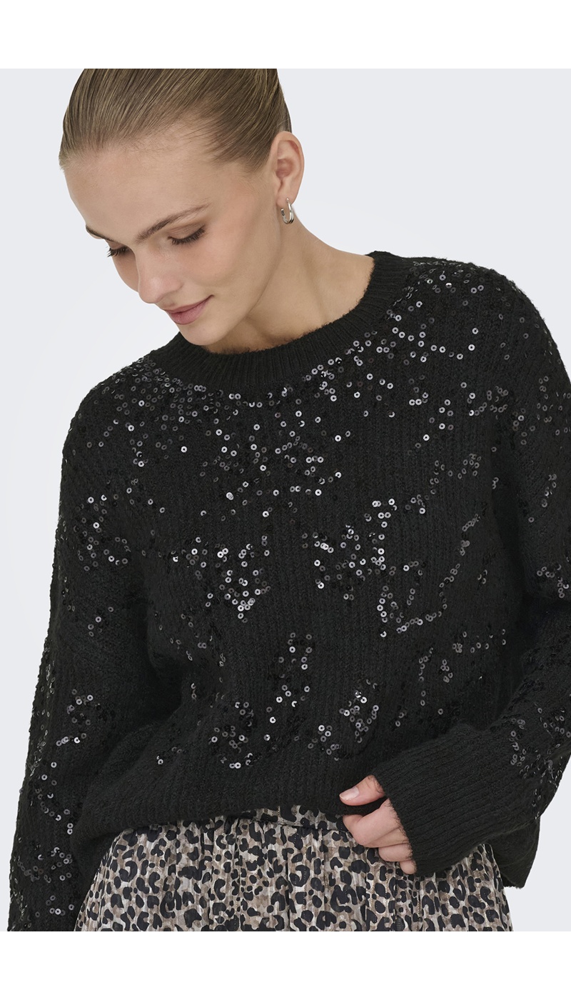 Pull Sequin Noir ONLALTA