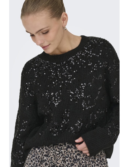 Pull Sequin Noir ONLALTA