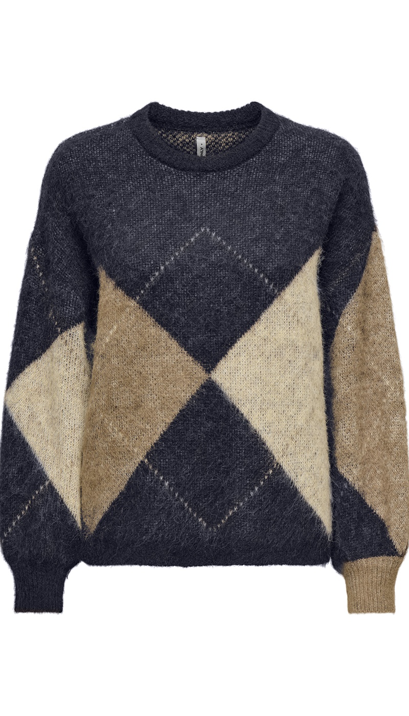 Pull Carreaux Marine ONLNOEME