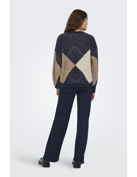 Pull Carreaux Marine ONLNOEME