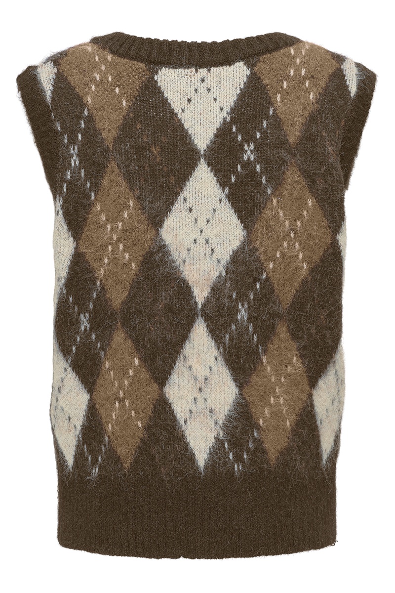 Pull Carreaux Marron ONLNOEME 2