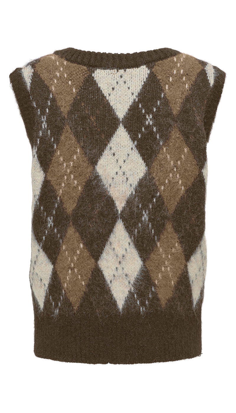 Pull Carreaux Marron ONLNOEME