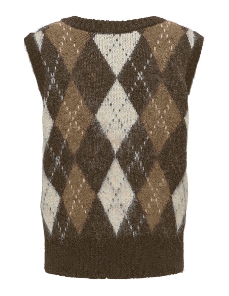 Pull Carreaux Marron ONLNOEME