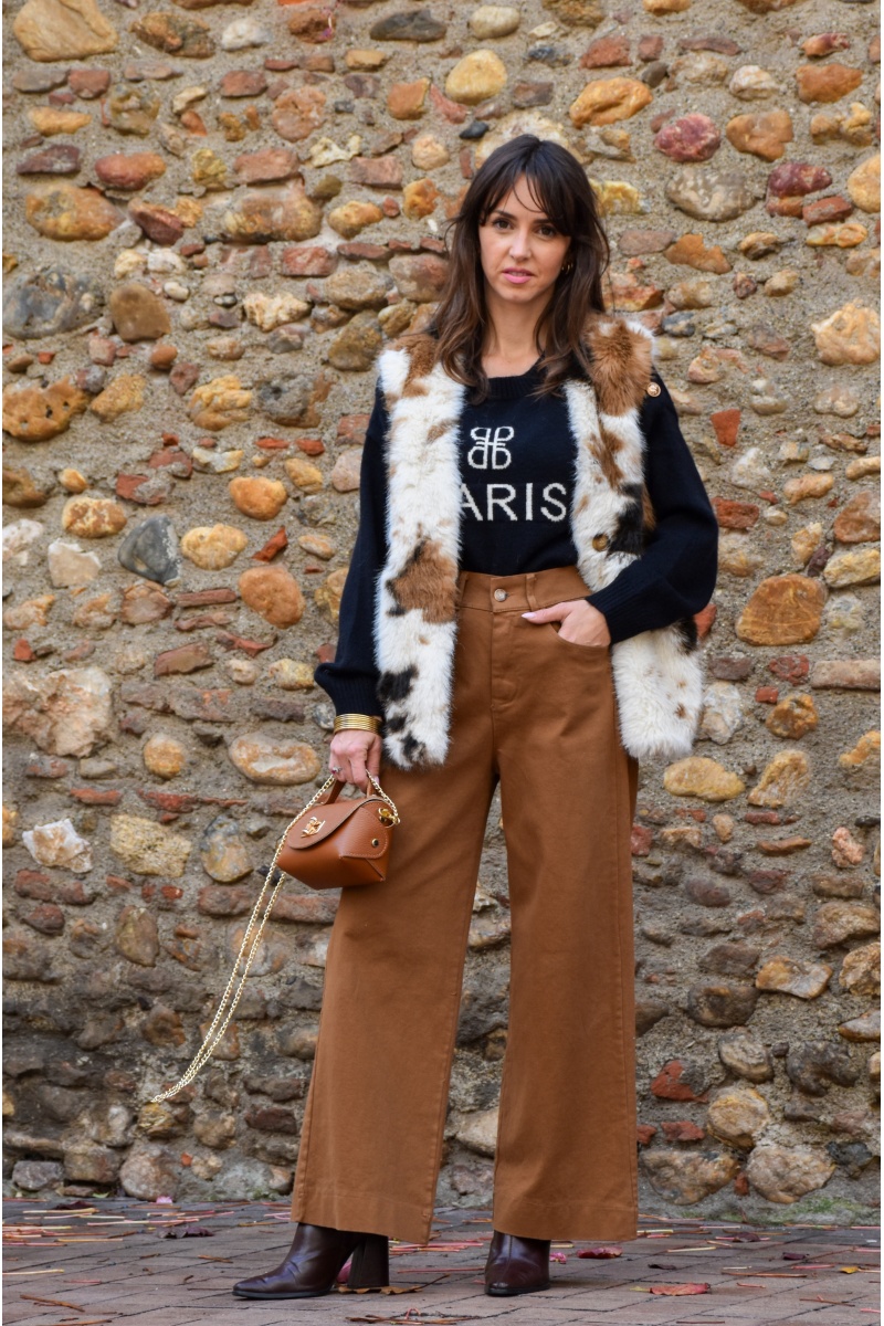 Veste Fourrure Imprimée COW 2