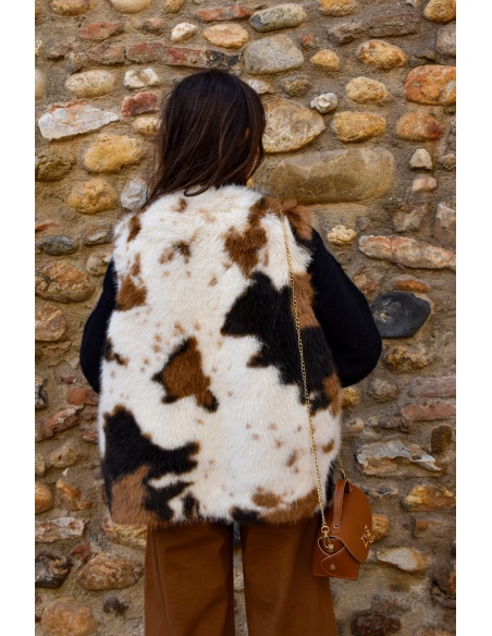Veste Fourrure Imprimée COW