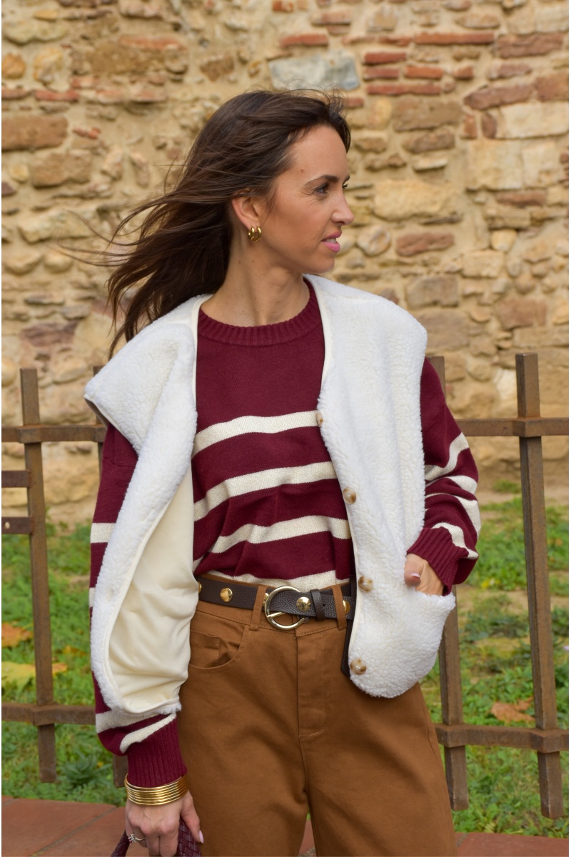 Gilet Moumoute Ecru ALMA 2