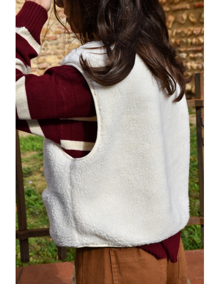 Gilet Moumoute Ecru ALMA