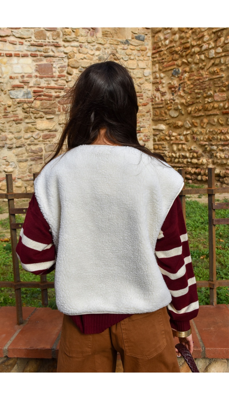 Gilet Moumoute Ecru ALMA