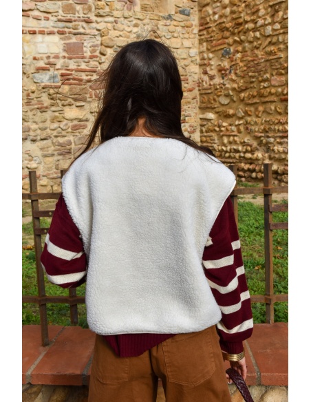 Gilet Moumoute Ecru ALMA