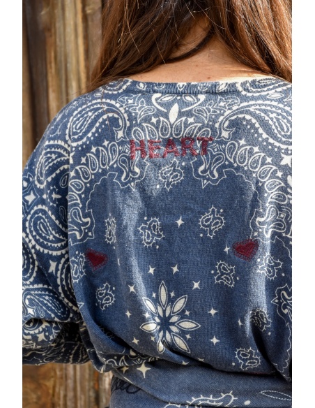 DE FIL EN AIGUILLE ECRU MARINE PULL FEMME