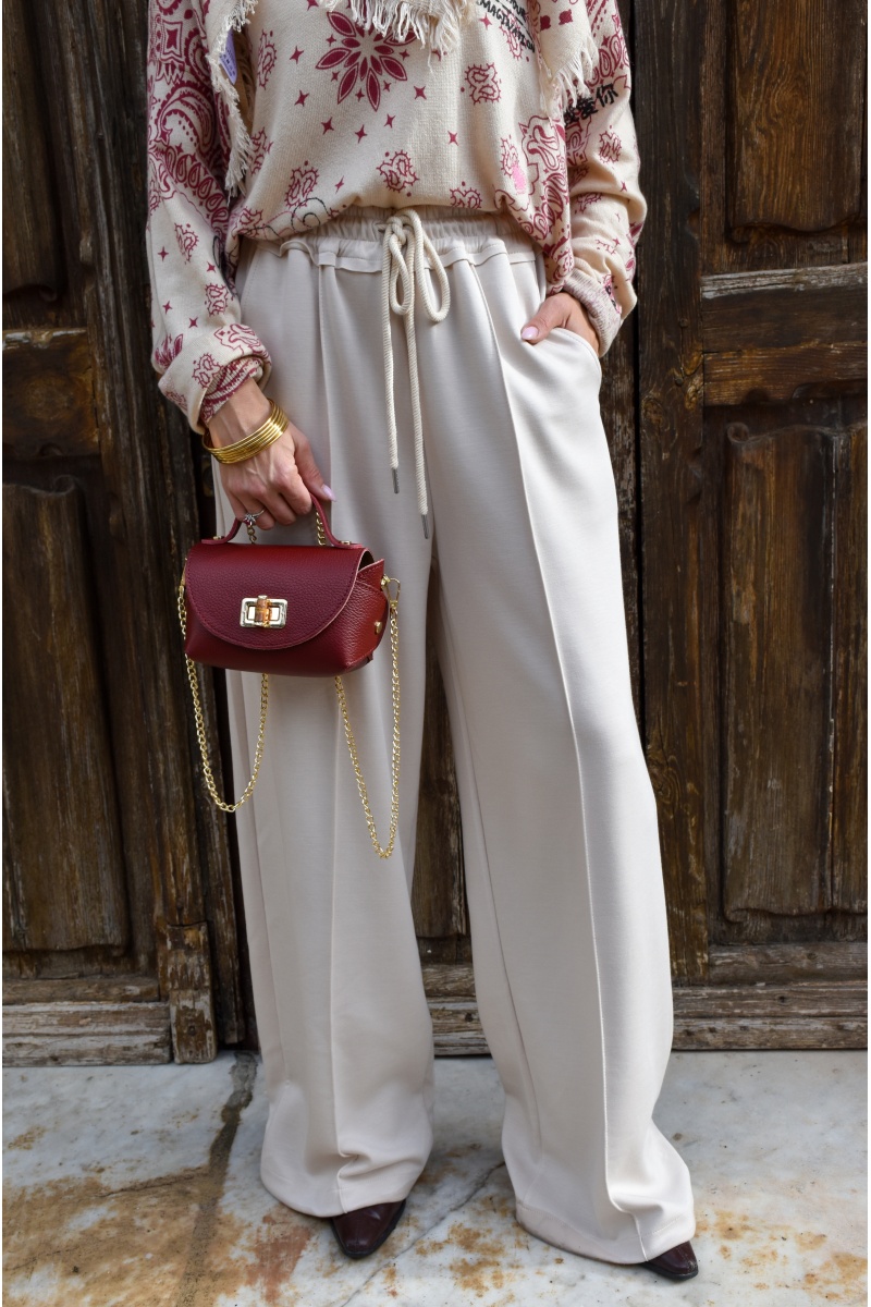 Pantalon Large Ecru ILONA