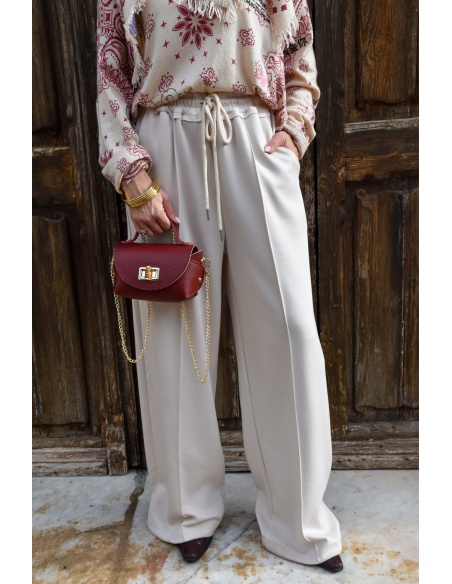 Pantalon Large Ecru ILONA