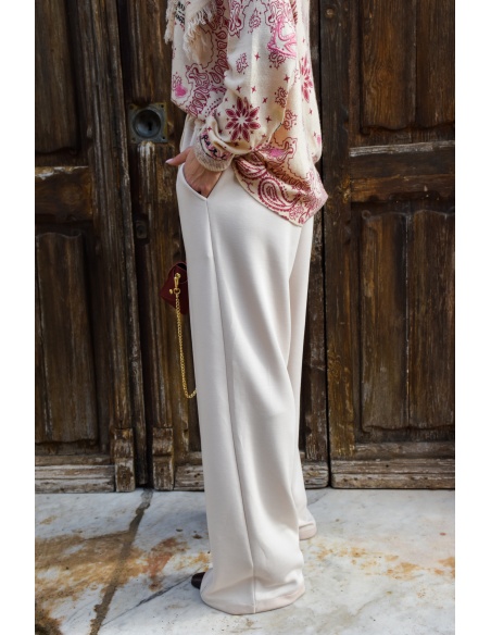 WI&CO SRL  ECRU PANTALON FEMME