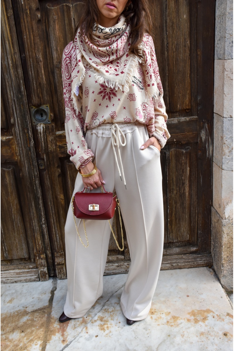 WI&CO SRL  ECRU PANTALON FEMME 2