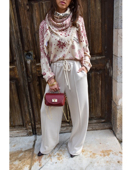Pantalon Large Ecru ILONA