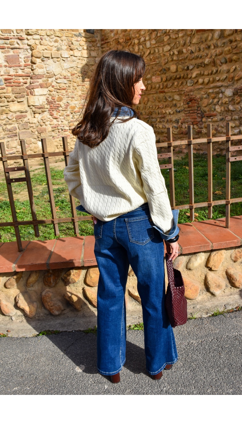 Pull Denim Ecru ELISE