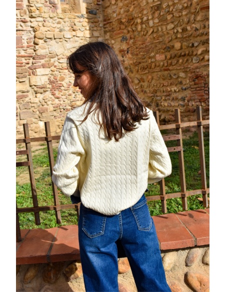 lai fashion JEANS ECRU PULL FEMME