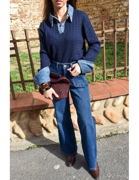 Pull Denim Marine ELISE