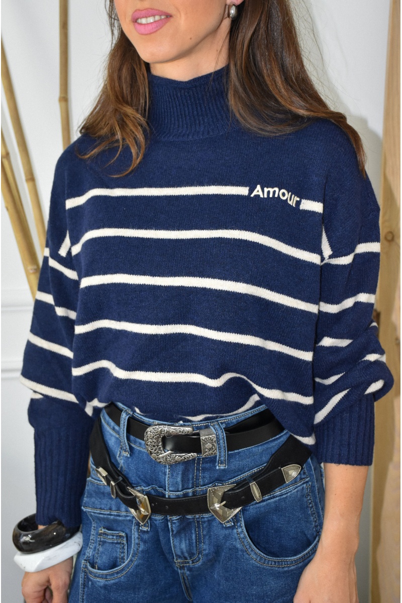Pull Rayé Marine ABIGAIL