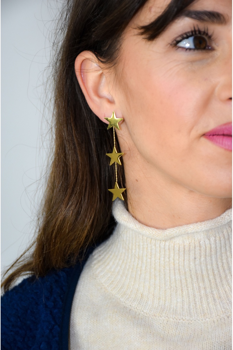 pretty baby ETOILE DORE BOUCLES D'OREILLES