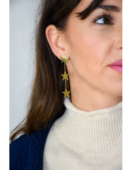 pretty baby ETOILE DORE BOUCLES D'OREILLES