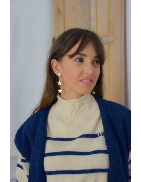 pretty baby ETOILE DORE BOUCLES D'OREILLES