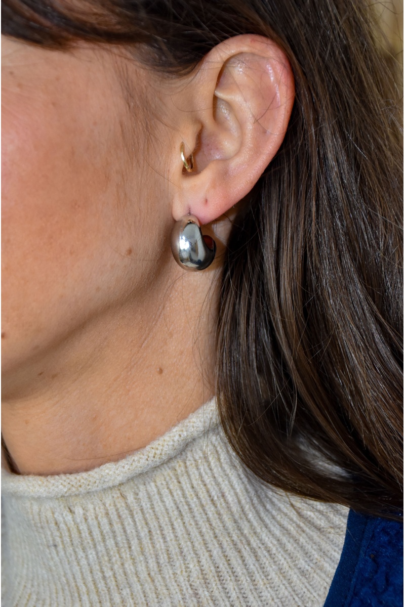 mia complementos bcn PETIT ARGENT BOUCLES D'OREILLES
