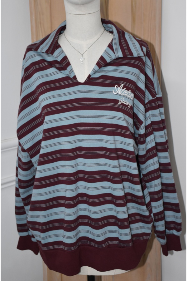 Polo Rayé Bordeaux NINO Noho - 1 | Accueil